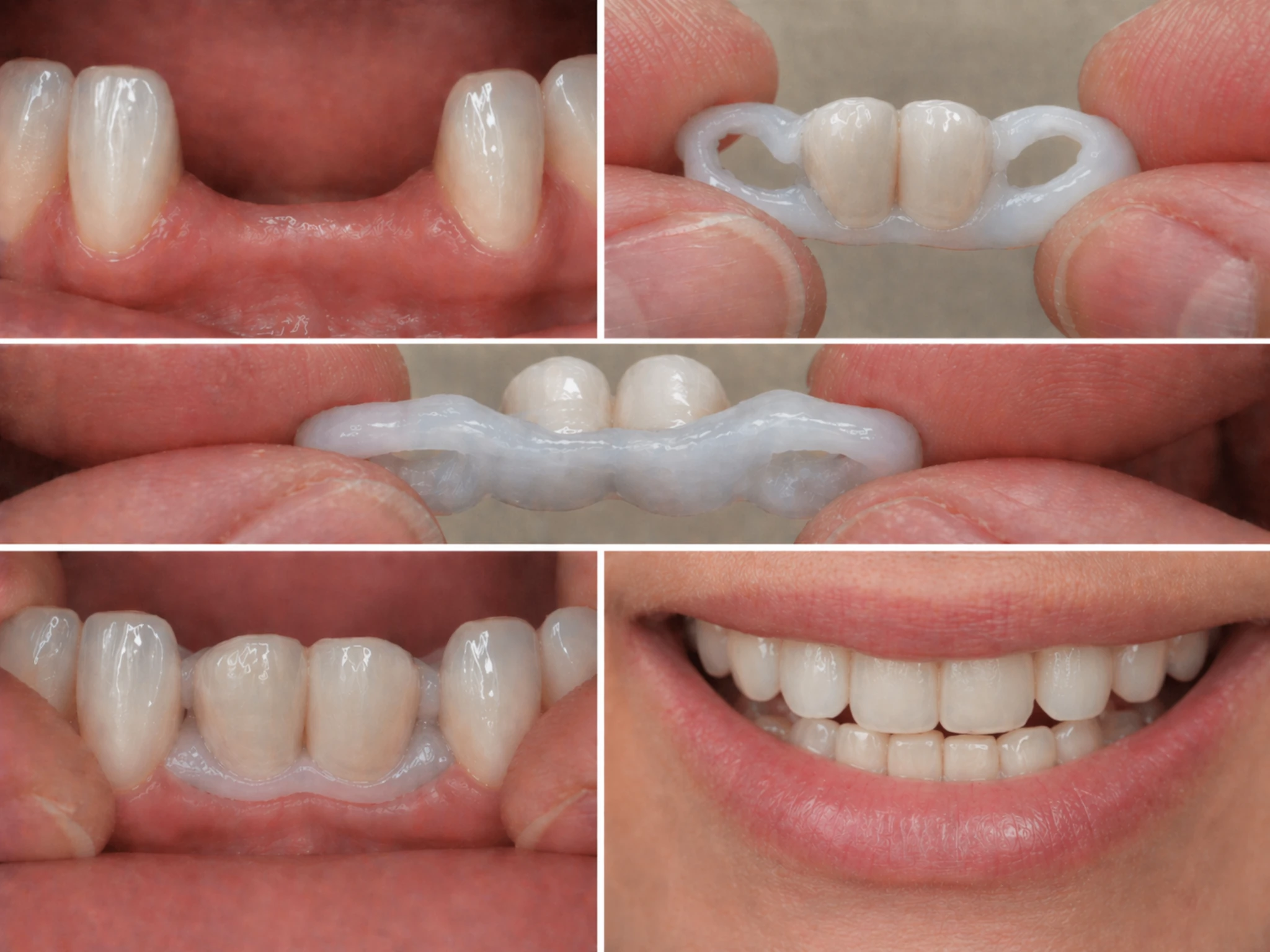 Denticor : remplacement de deux dents inférieures adjacentes : un bridge DentiFlex plus solide, deux couronnes et le résultat au sourire