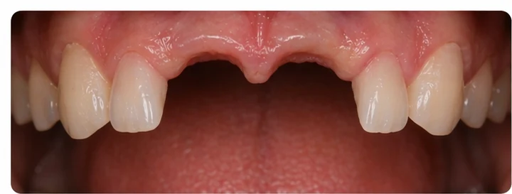 Démonstration de la pose du Denticor : positionnement de la prothèse de remplacement et mise en forme de son support DentiFlex · 1